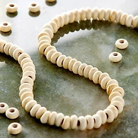 12 Pack:  White Rondelle Reconstituted Turquoise Stone Beads, 4mm by Bead Landing™