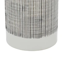 Black and White Ceramic Modern Jars, set of 2, 13", 11"