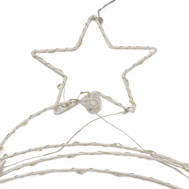 37" Pre-Lit LED Hanging Metal Wire Tree Decoration