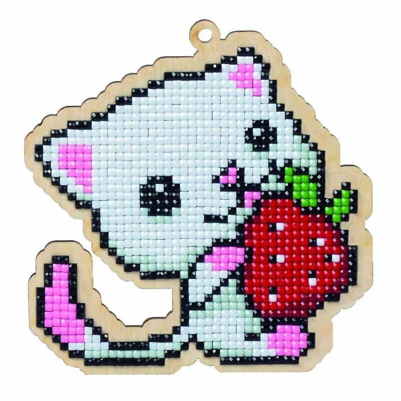 Crafting Spark Kitten with Strawberry Ornament Diamond Painting Kit