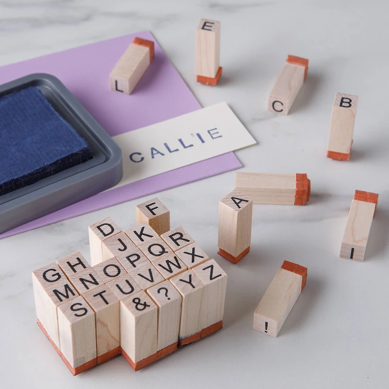 Uppercase Alphabet Wood Stamp Set by Recollections