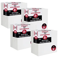4 Packs: 8 ct. (32 total) 10" x 10" Super Value Canvas by Artist's Loft®