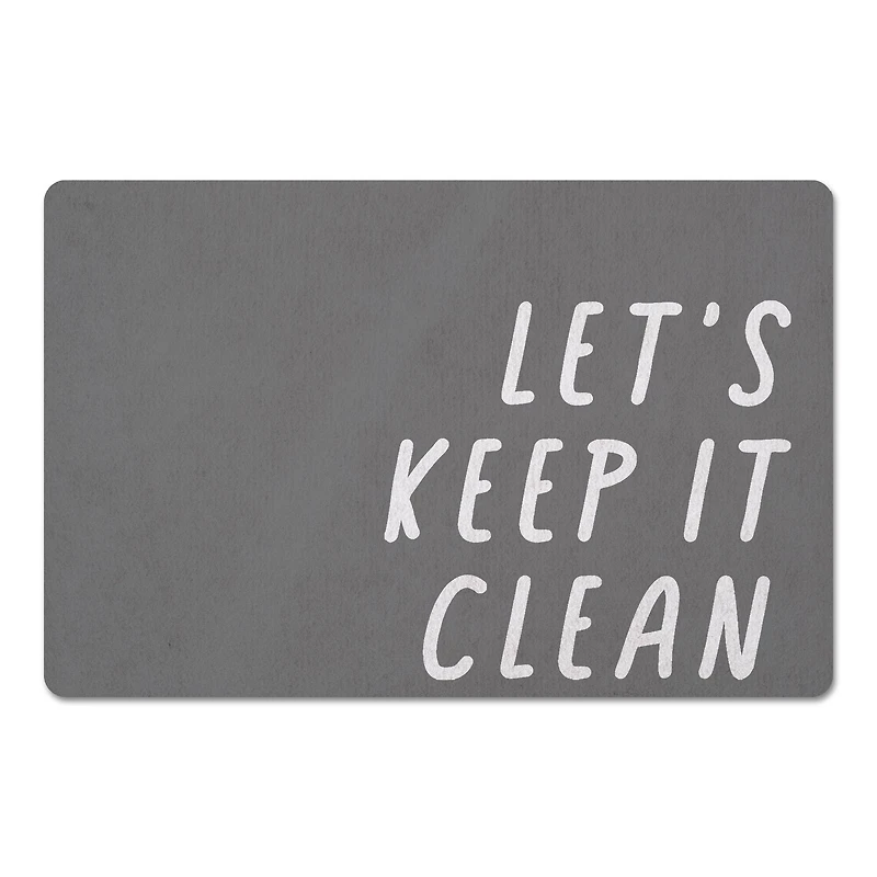 Let's Keep It Clean 18" x 27" Floor Mat