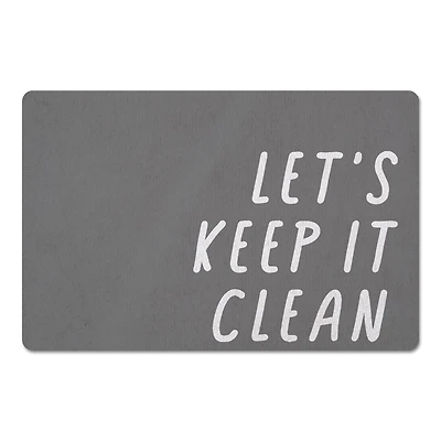 Let's Keep It Clean 18" x 27" Floor Mat