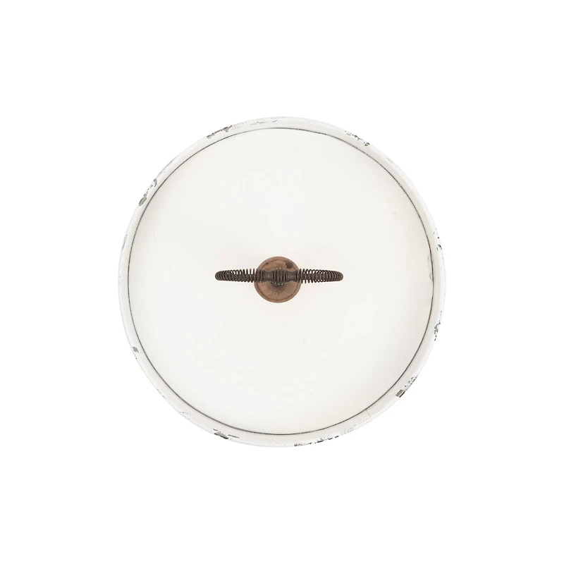 11" Round Metal & Wood Tray