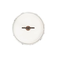 11" Round Metal & Wood Tray