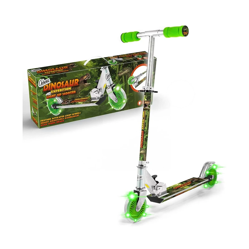 Dinosaur Folding Scooter With Flashing Wheels