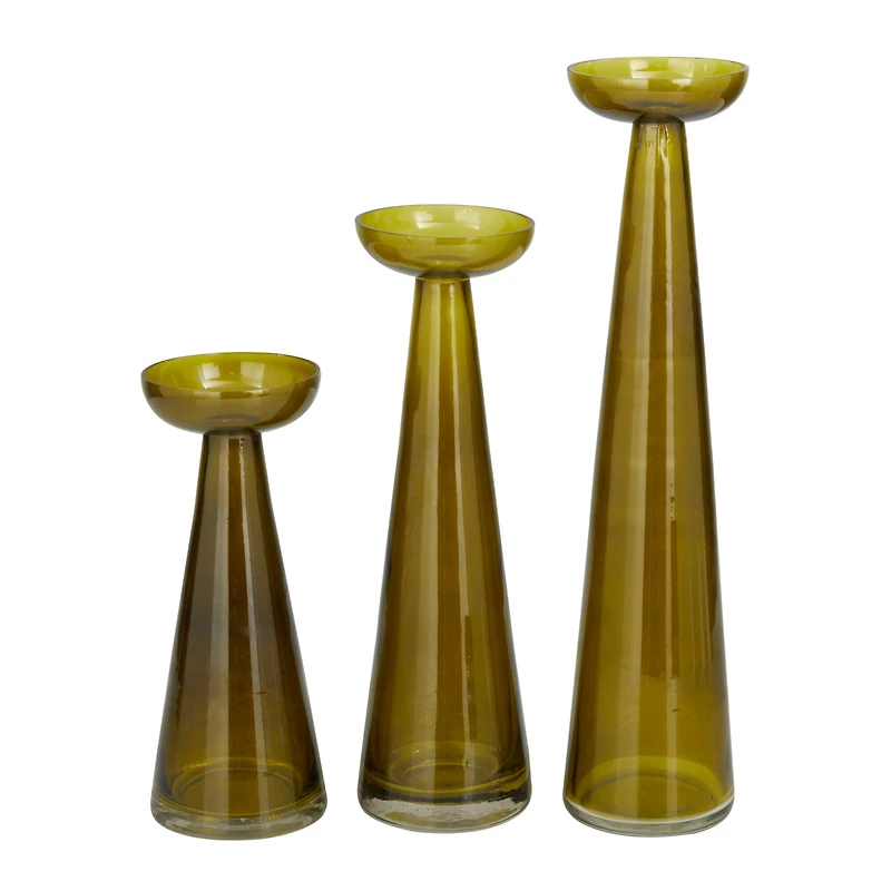 The Novogratz Green Contemporary Candle Holder Set