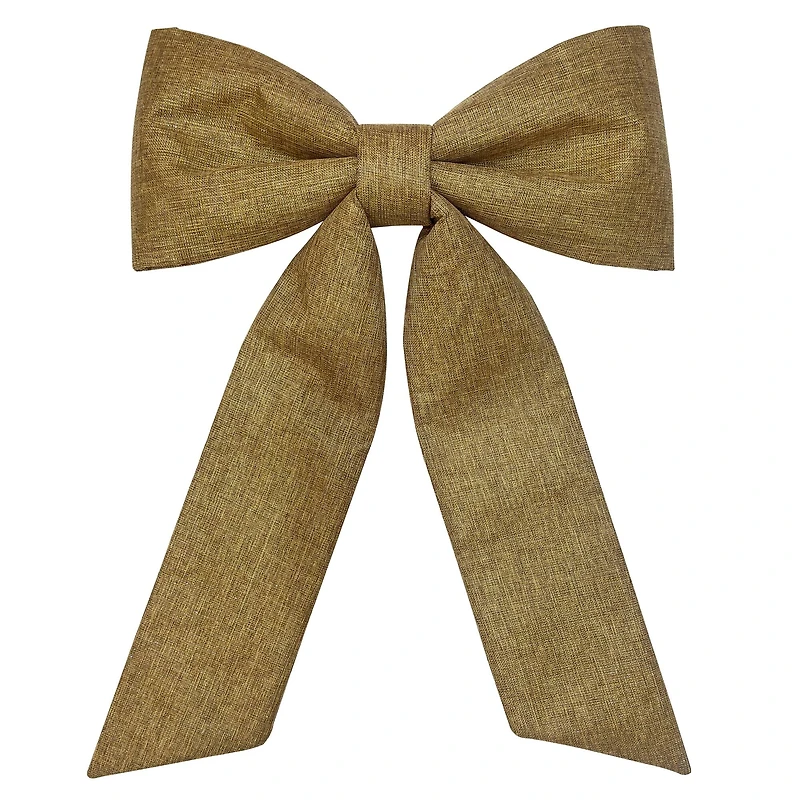 30" Faux Linen Shimmer Puffy Tree Bow by Celebrate It®