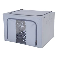 Simplify Gray Collapsible Storage Box with Handles