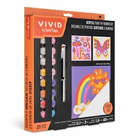 VIVID by Brea Reese® Retro Squares Acrylic Paint-by-Number Kit