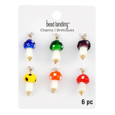Glass Mushroom Charms by Bead Landing™