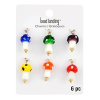 Glass Mushroom Charms by Bead Landing™