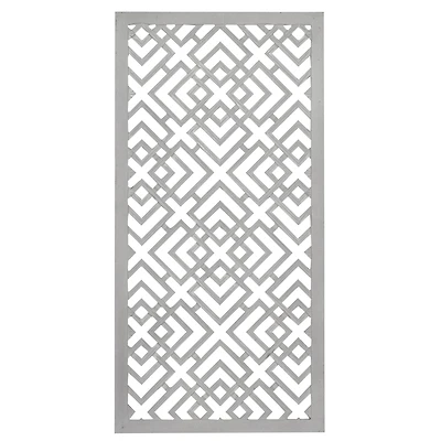 48" White Wood Abstract Farmhouse Wall Décor