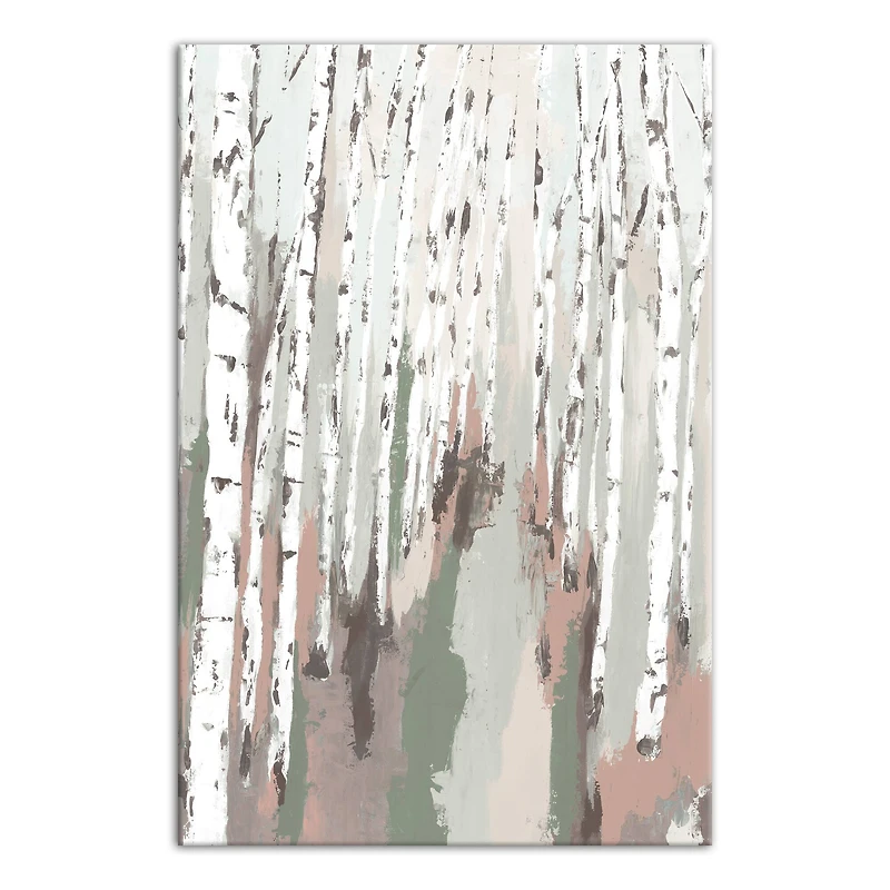 Sage Neutral Birch Trees 24" x 36" Canvas Wall Art