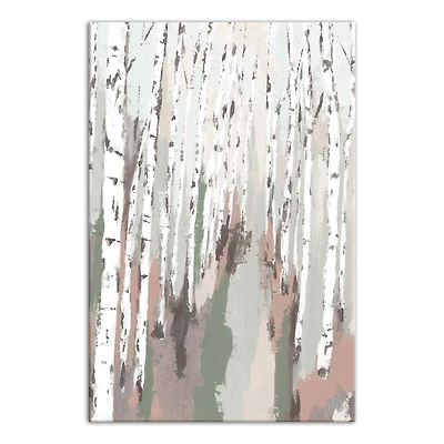 Sage Neutral Birch Trees 24" x 36" Canvas Wall Art