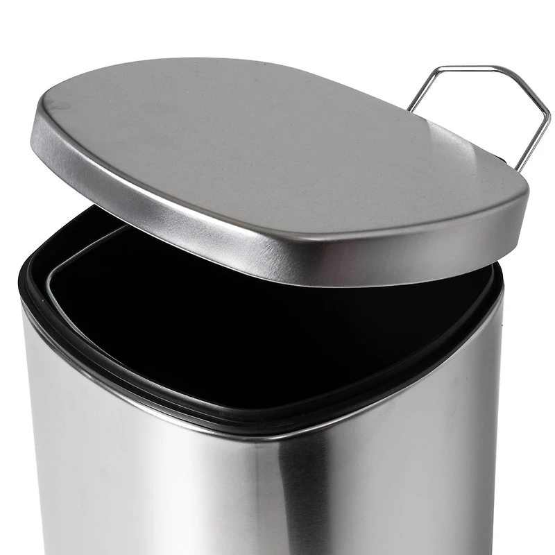 Honey Can Do 12-Liter Stainless Steel Step Trash Can