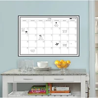 Wallpops White Monthly Dry Erase Calendar Decal