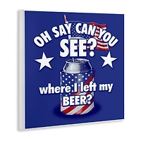 Stupell Industries Funny Patriotic Beer Wall Plaque Art
