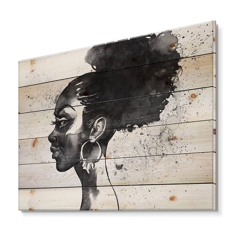 Designart - Monochrome Portrait of African American Woman I