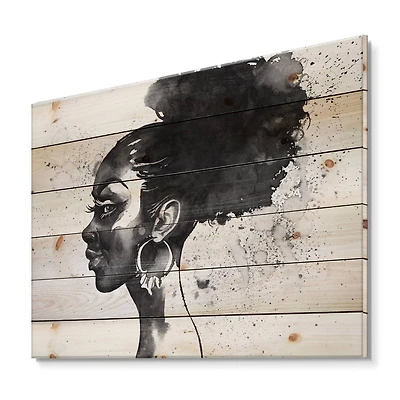 Designart - Monochrome Portrait of African American Woman I