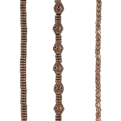 Oxidized Copper Metal Mixed Beads by Bead Landing™