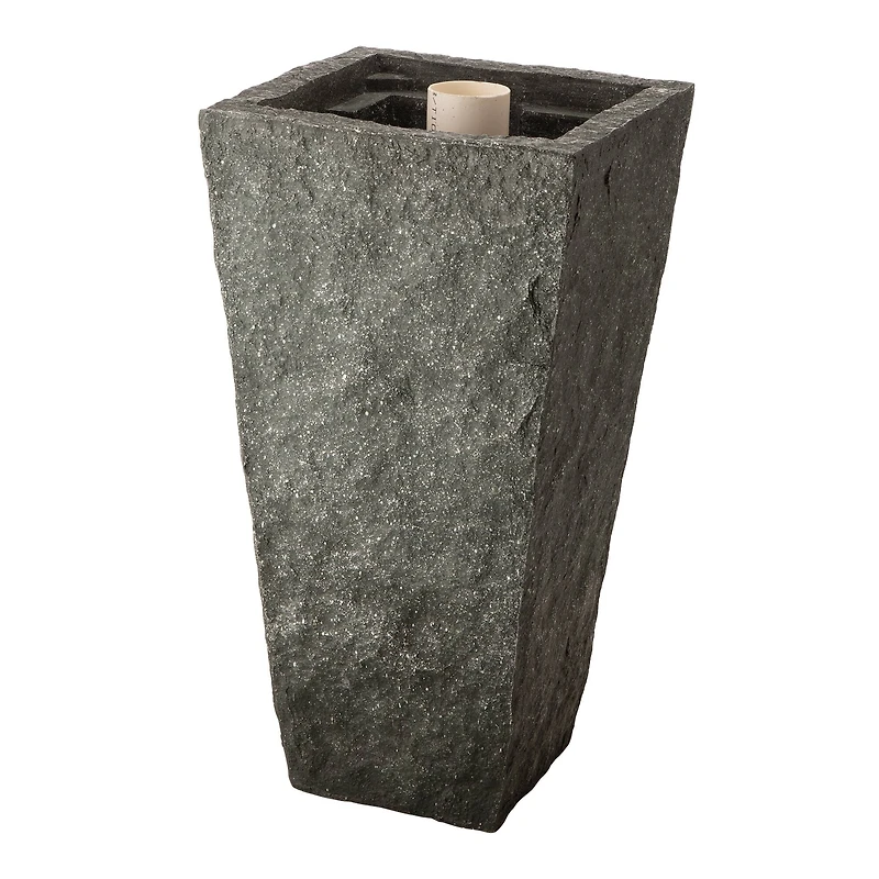 Glitzhome® 32" Polyresin Rippling Floating Sphere Outdoor Fountain with LED Light