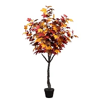 5ft. Autumn Smoky Maple Artificial Fall Tree 