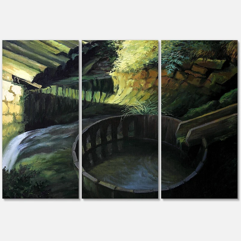 Designart - Old Watermill In Nature Landscape