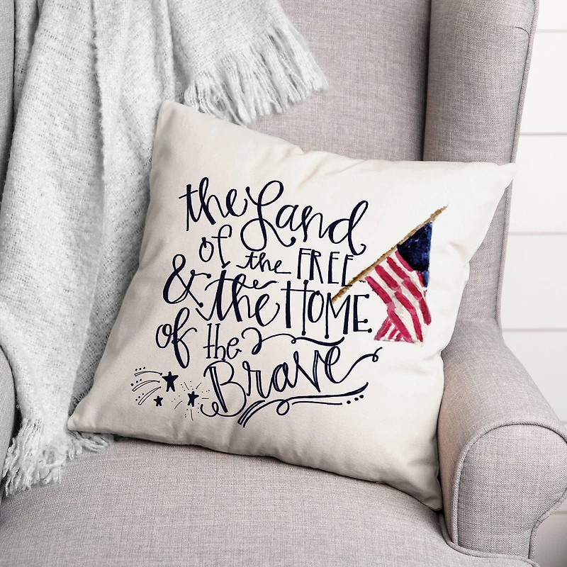 Land of the Free Throw Pillow