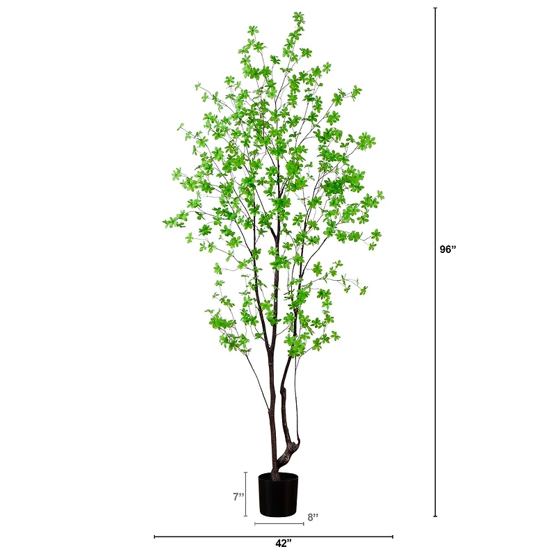 8ft. Potted Artificial Minimalist Enkianthus Tree