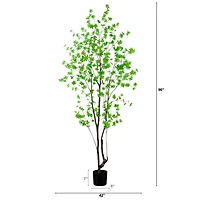 8ft. Potted Artificial Minimalist Enkianthus Tree