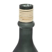 The Novogratz 16" Green Contemporary Glass Vase