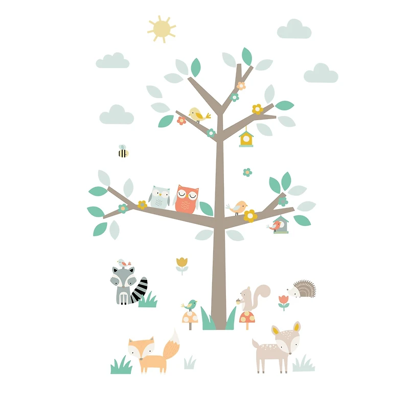 Walltastic Woodland Tree & Friends Wall Stickers