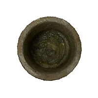 Hello Honey® 7" Distressed Black Debossed Cement Planter