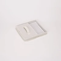 Household Essentials Medium Natural Canvas Storage Bin with Lid