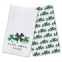 Life Love Luck Tea Towel Set of 2
