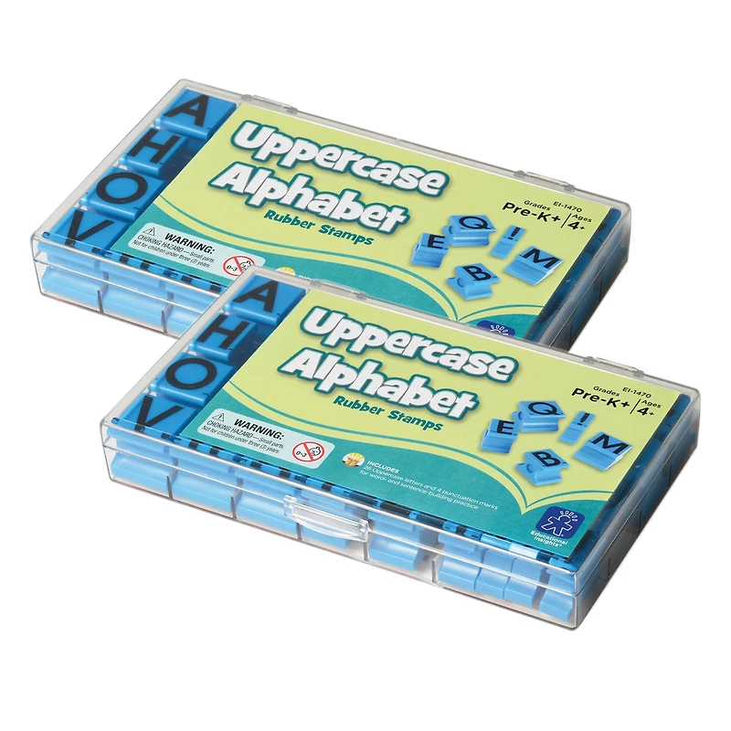 Educational Insights® Alphabet Rubber Stamps, Uppercase, 2 Sets of 60