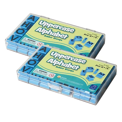 Educational Insights® Alphabet Rubber Stamps, Uppercase, 2 Sets of 60