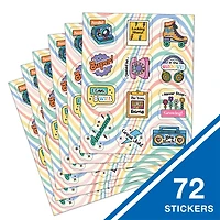 Carson Dellosa Education® Happy Ever Elementary Retro Remix Motivators Stickers, 6 Packs of 72