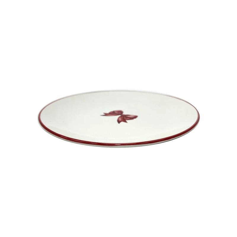 6" Red Bow Ceramic Plate by Makery™