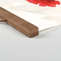 Patriotic Florals Teak Hanging Canvas