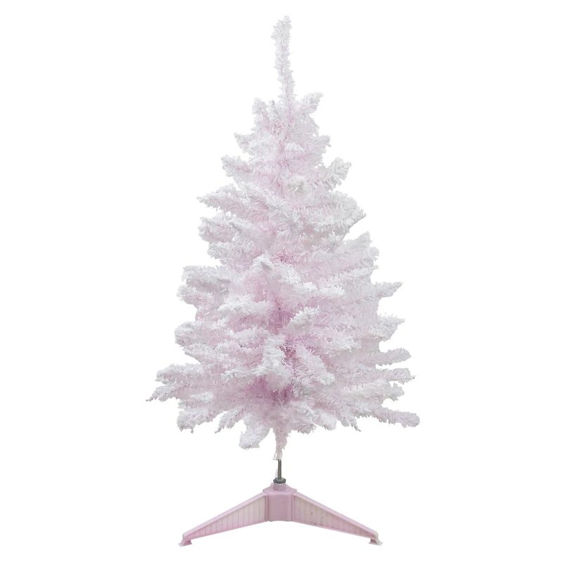 3ft. Unlit Madeline Pink Flocked Spruce Artificial Christmas Tree