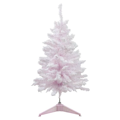 3ft. Unlit Madeline Pink Flocked Spruce Artificial Christmas Tree