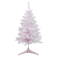 3ft. Unlit Madeline Pink Flocked Spruce Artificial Christmas Tree