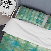 Designart 'Blue diamonds minimal geometric I' Geometric Bedding Set