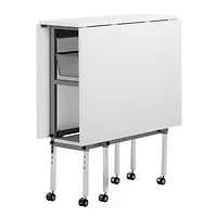 Sew Ready Craft Table with Storage Basket & Shelf