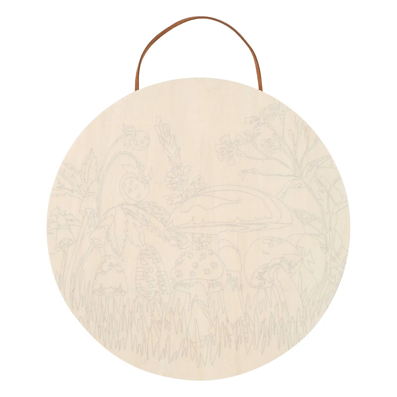 Mushroom Paint-by-Number Plywood Surface Kit by Artist's Loft®