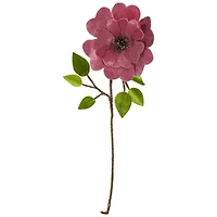 Pink Heart Flower Christmas Stem