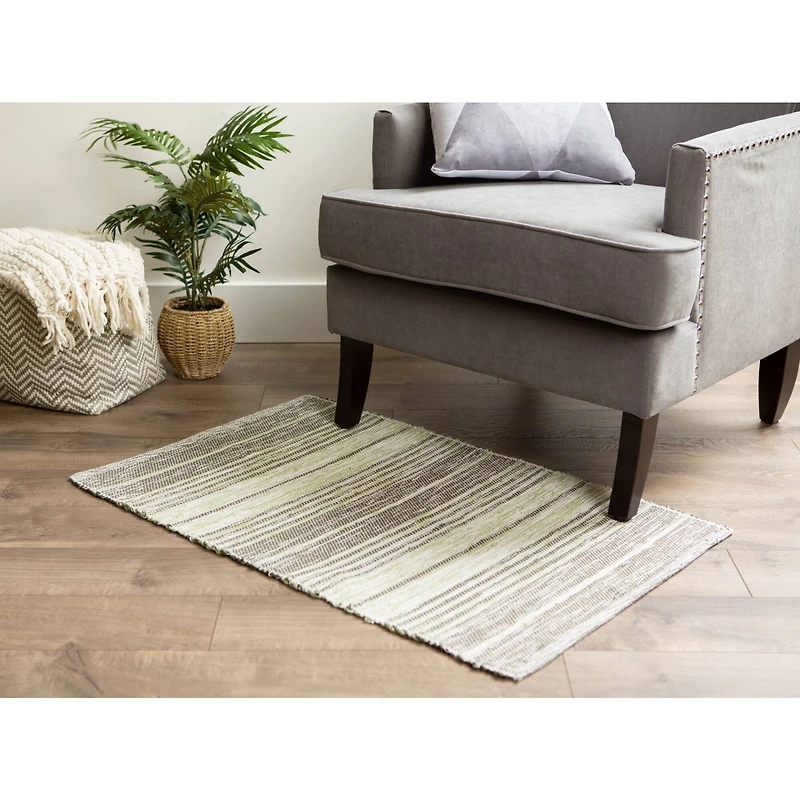 DII® Variegated Artichoke Recycled Yarn Rug, 2ft. x 3ft.